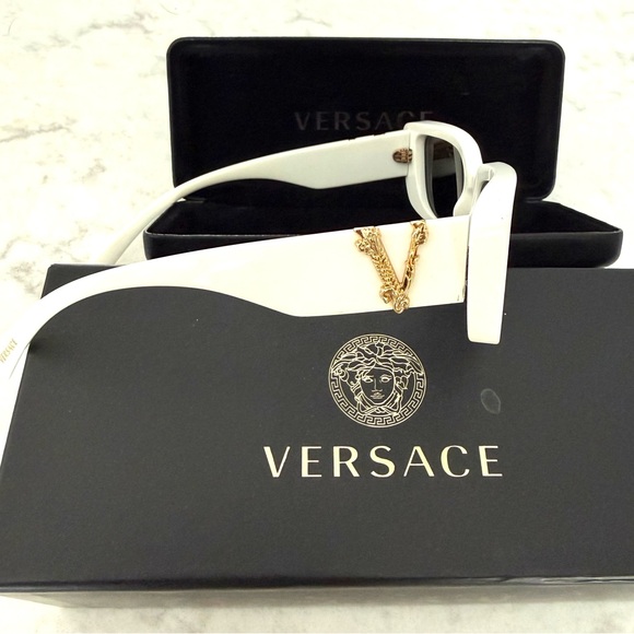 Versace Elegant White Sunglasses - Picture 4 of 13
